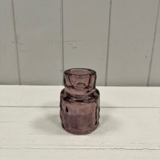 Small Amethyst Textured Candle Holder
