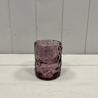 Large Amethyst Straight Textured Candle Holder