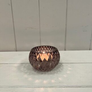 Amethyst Diamond Pattern Tealight Holder