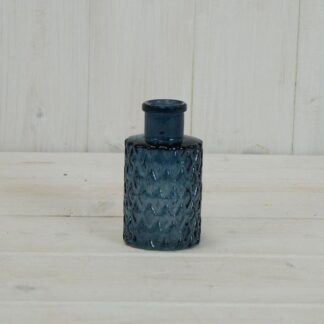 Blue Mini Geometric Glass Bottle