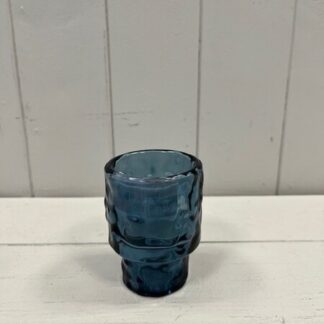 Large Blue Textured Candle Holder