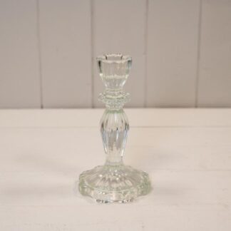 Clear Glass Candle Stick Holder