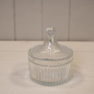 Clear Glass Decorative Jar