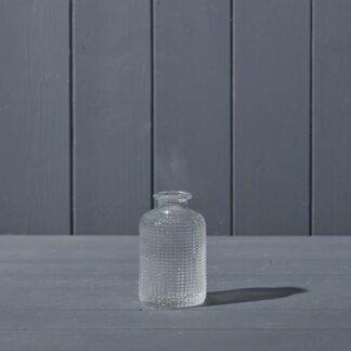 Clear Dimpled Glass Bottle