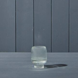 Clear Two-Way Candle Holder
