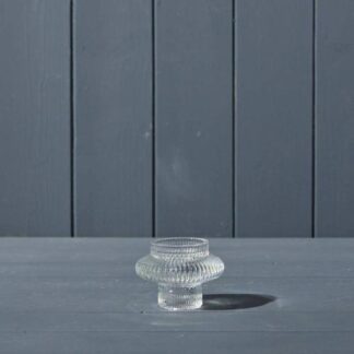 Clear Two-Way Candle Holder