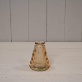 Cognac Ribbed Glass Bottle