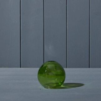 Emerald Green Globe Glass Vase