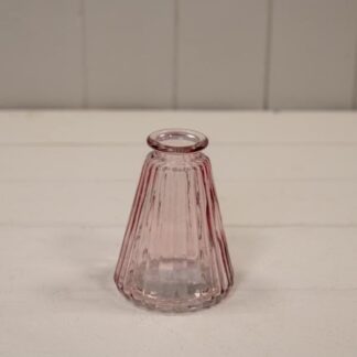Lavender Ribbed Glass Bottle