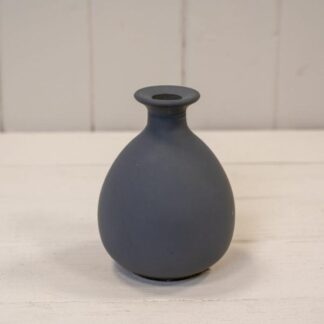 Matt Grey Glass Bud Vase