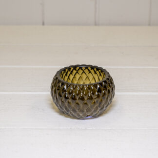 Olive Green Diamond Pattern Tealight Holder