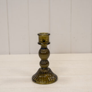 Medium Olive Green Decorative Candle Holder