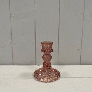 Rose Glass Candle Holder