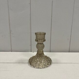 Smokey Brown Glass Candle Holder