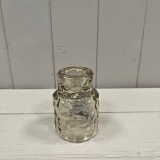 Large Smokey Brown Textured Candle Holder