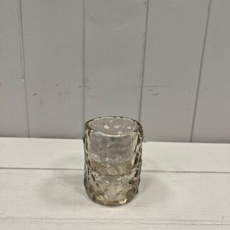 Large Smokey Brown Straight Textured Candle Holder