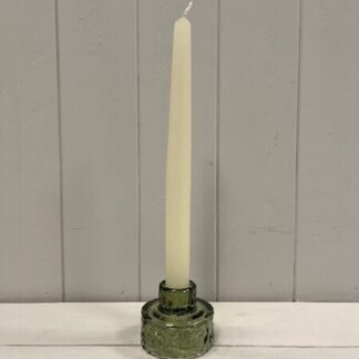 Vintage Green Textured Candle Holder