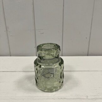 Large Vintage Green Textured Candle Holder