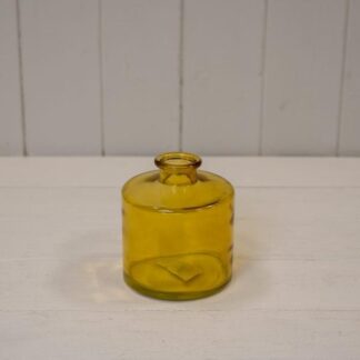 Yellow Squat Glass Bottle