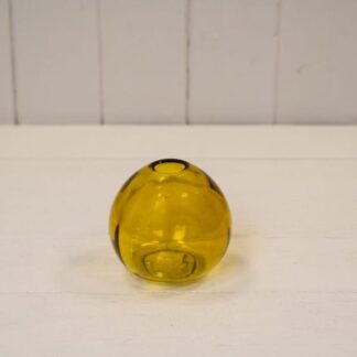 Yellow Globe Glass Vase