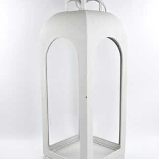 Off White Metal Open Faced Lantern Large