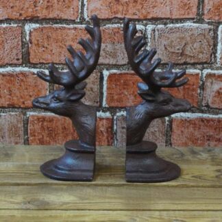 Iron Deer Head Book Ends