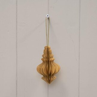 Set of 3 Caramel Chandelier Paper Baubles