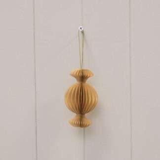Set of 3 Caramel Candy Paper Baubles