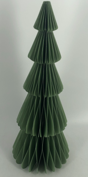 Set of 3 Green Standing Paper Trees H20/25/30cm