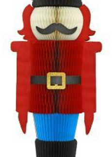 Paper Nutcracker in Traditional Colours with Magnet closings