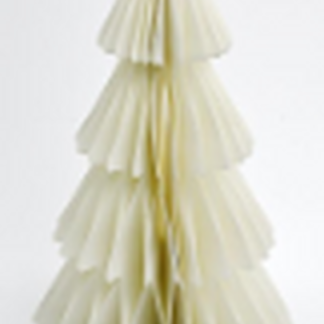 Set of 3 Winter White Paper Christmas Trees 20cm
