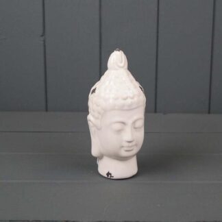 White Ceramic Buddha Head