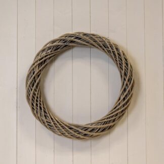 Grey Round Thick Willow Wreath