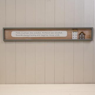 Rectangle Grey Border Wooden Sign 'Home is Where Love Resides Memories are Created Friends Always