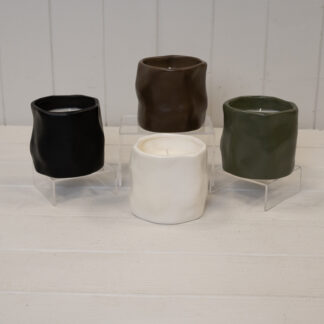 Forest Green Sculpted Candle