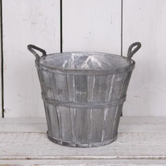 Greywashed Wooden Barrel