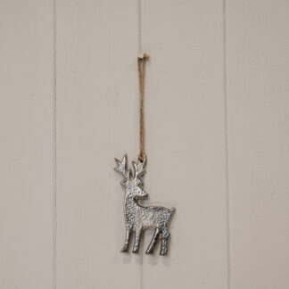 Silver Metal Hanging Reindeer