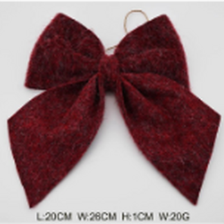 Fabric Hanging Burgendy Bow