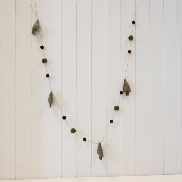 Felt Garland with Christmas Trees