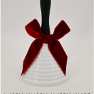 Christmas Bell with Red Velvet Bow