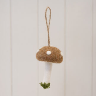 Brown Felt Hanging Mushroom