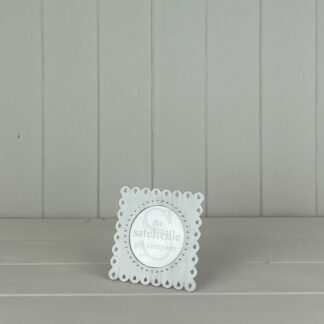 White Metal & Glass Photo Frame with Circular Window
