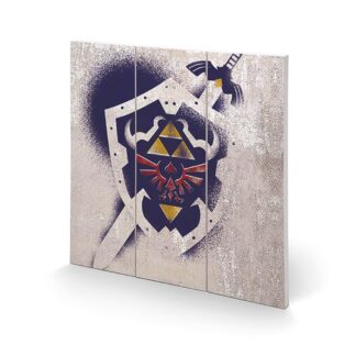 The Legend Of Zelda Shield Wood Print