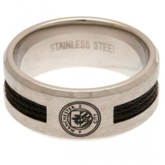 Manchester City FC Black Inlay Ring