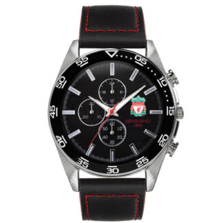 Liverpool FC Mens Leather Strap Chronograph Watch