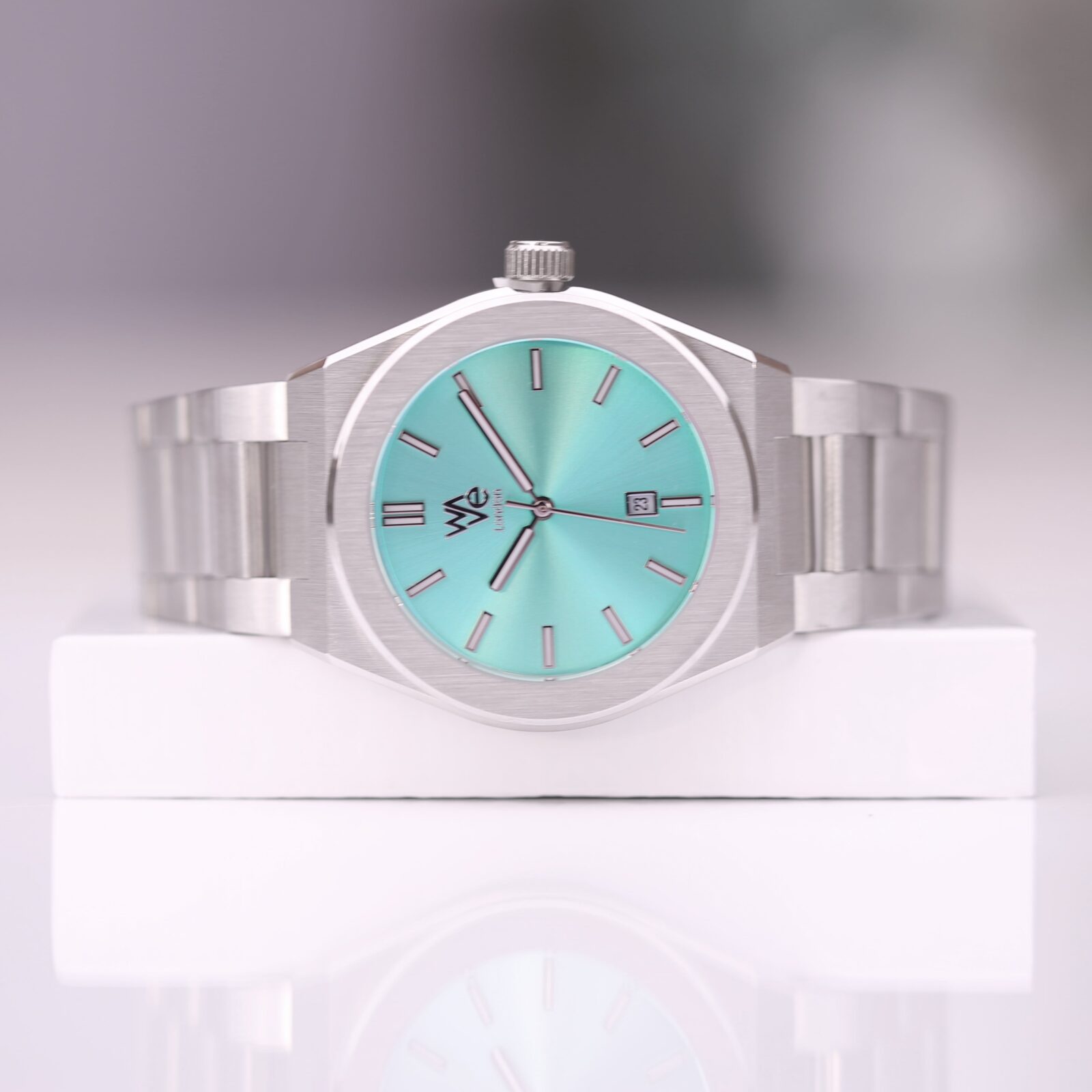 Wave by Architect in Ocean Blue - Handwriting Engraving