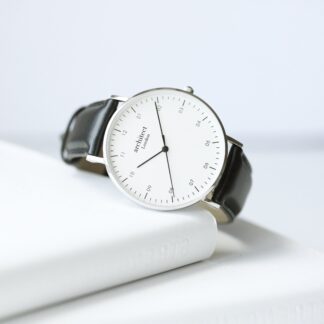 Modern Font Engraving - Men's Architect Zephyr + Jet Black Strap