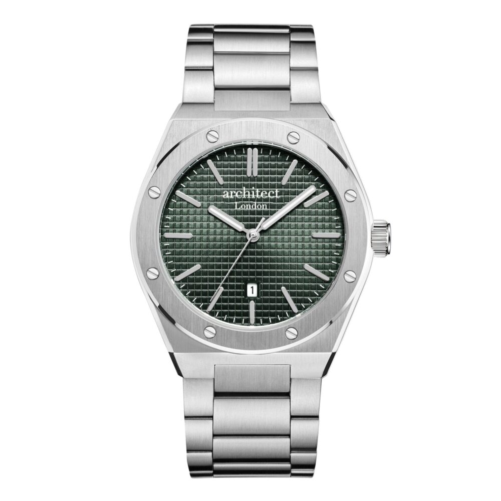 Architect London – Borough Collection Kensington (Deep Green Dial) | Personalised Own Handwriting Engraved Watch