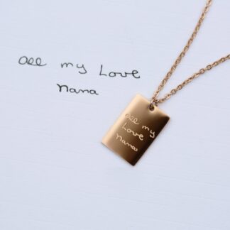 Dazzle Personalised Necklace - Own Handwriting Engraving
